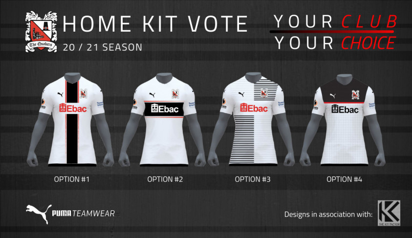 Vote for your choice of home shirt for next season