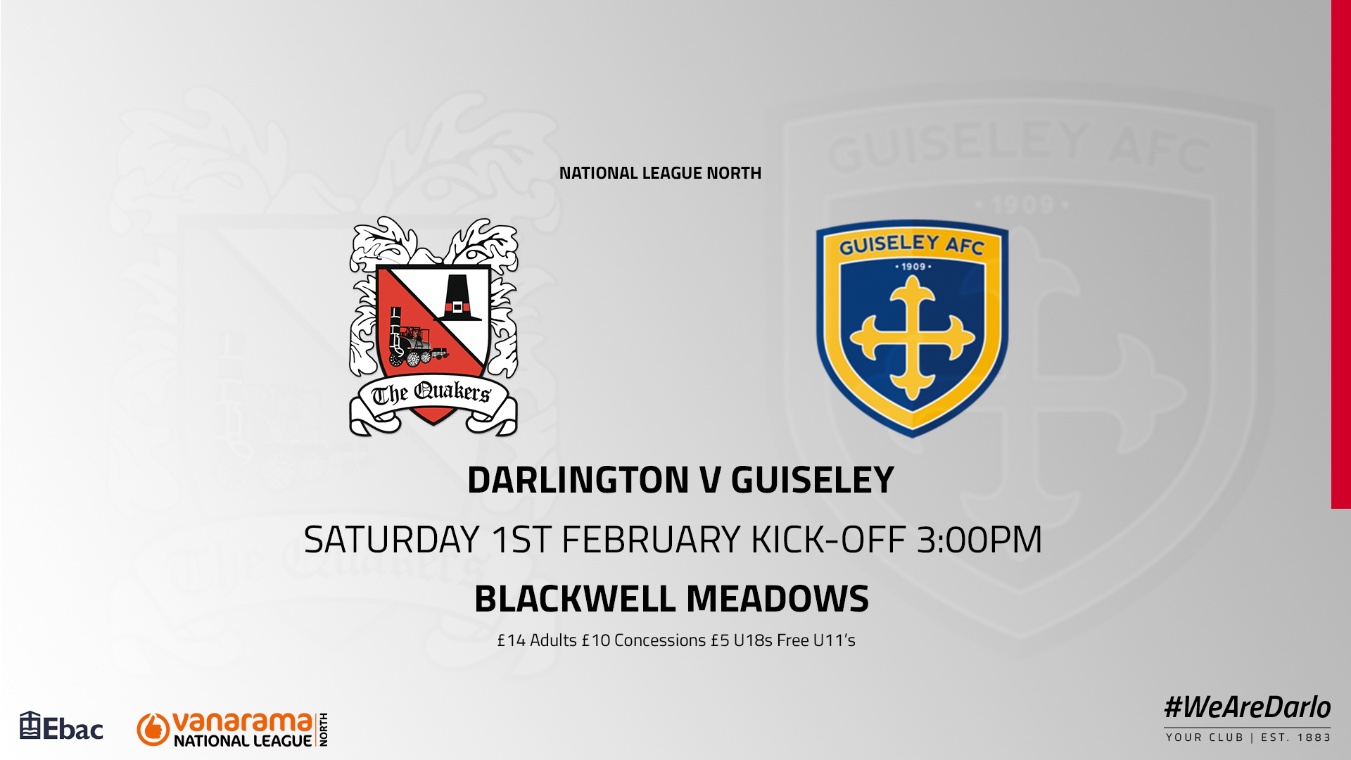 Bring a friend to the Guiseley game!