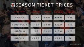 20/21 Season Ticket update
