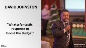 DJ: What a fantastic response to Boost the Budget