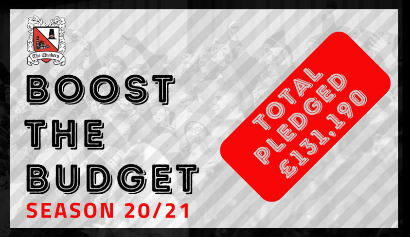 Darlo fans smash the £100,000 Boost the Budget target!