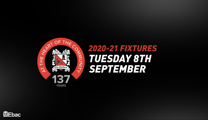 Fixtures due out on 8th September