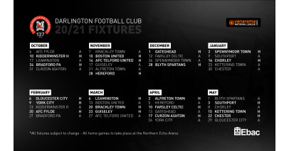 National League North 20/21 Fixtures Released