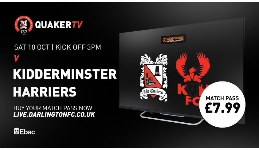 Buy your pass for the Kidderminster game!