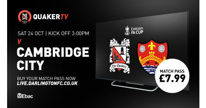 Buy an FA Cup match pass for Quaker TV on Saturday!