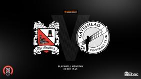 Gateshead home game moved back by a day