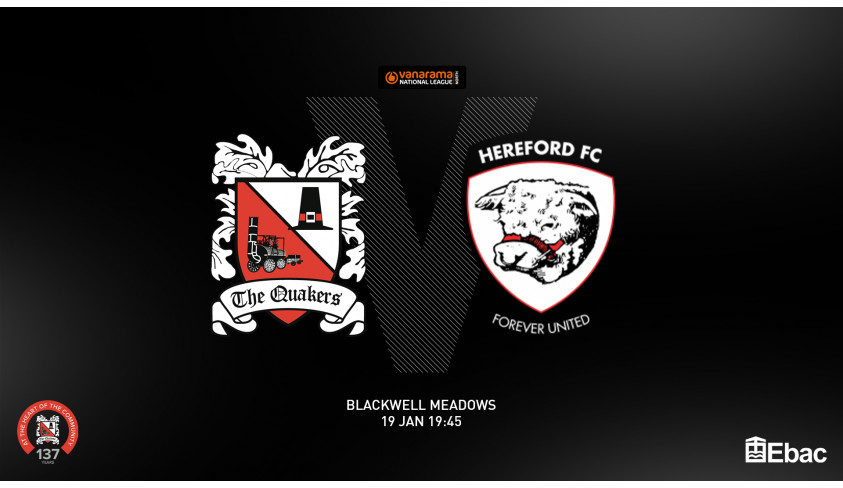 Hereford home game re-arranged