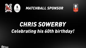 Thanks to our matchball sponsor -- Chris Sowerby!