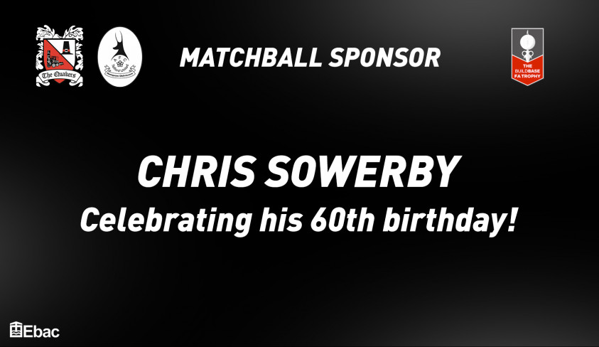 Thanks to our matchball sponsor -- Chris Sowerby!