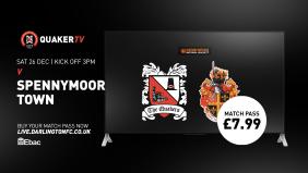 Watch the Spennymoor game on Quaker TV