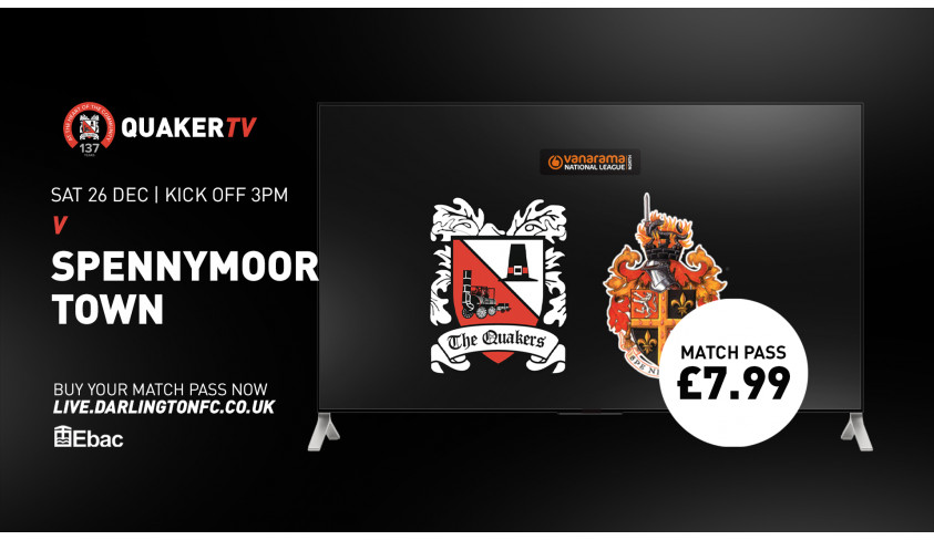 Watch the Spennymoor game on Quaker TV