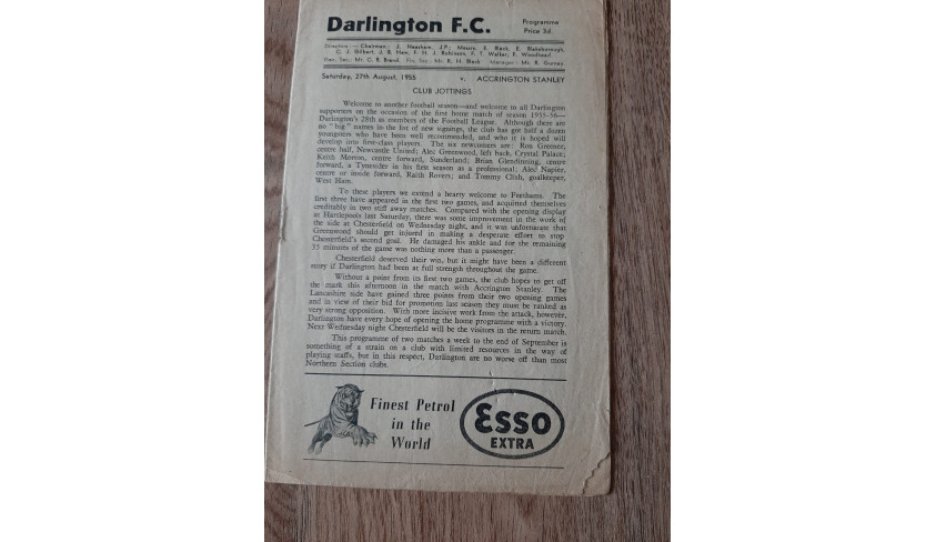 Programmes from the 1955-56 season -- part 1