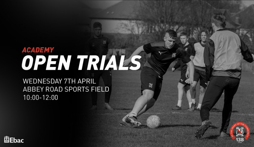Come along to our Academy open trials!