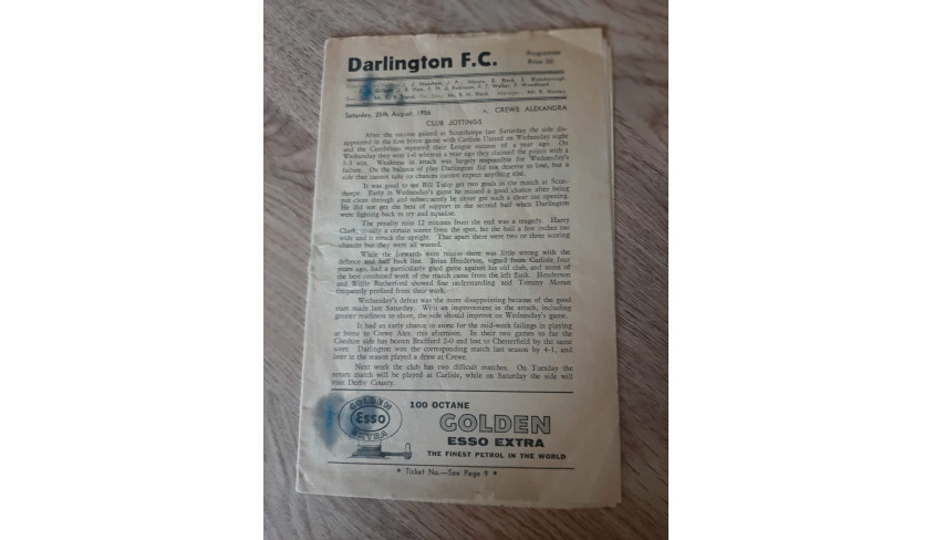 Programmes from the 1956-57 season part 1