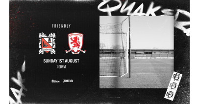 Quakers arrange Middlesbrough friendly