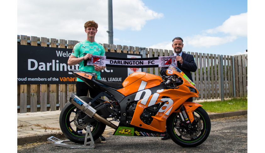 Sam Revs Up To Support The Quakers News Darlington Football Club