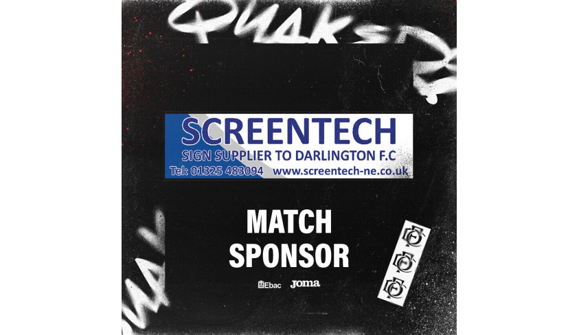 Thanks to Saturday's match sponsors -- Screentech