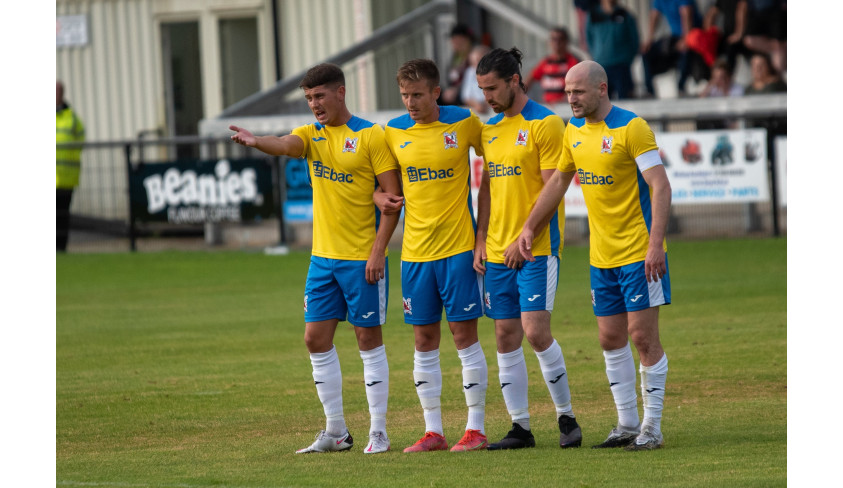 Football teams store with yellow kits