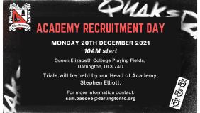 Academy Recruitment Day 20th December