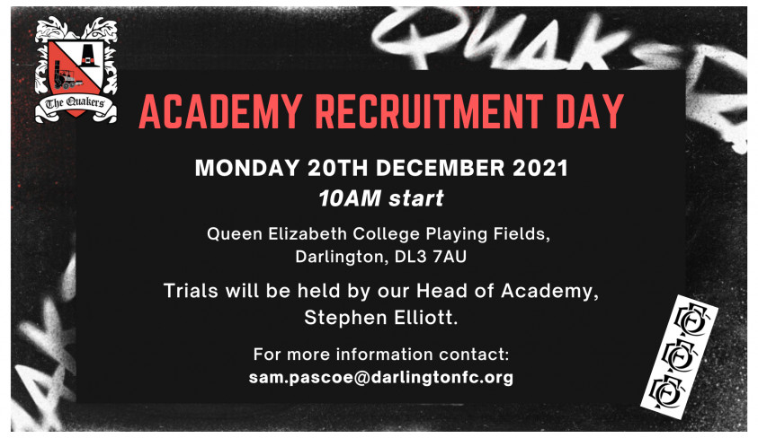 Academy Recruitment Day 20th December