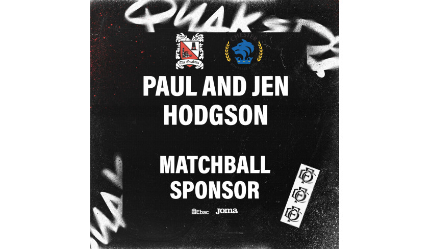 Thanks to our matchball sponsors: Paul and Jen Hodgson
