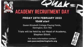 Come to our Academy Recruitment Day on Friday