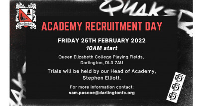 Come to our Academy Recruitment Day on Friday