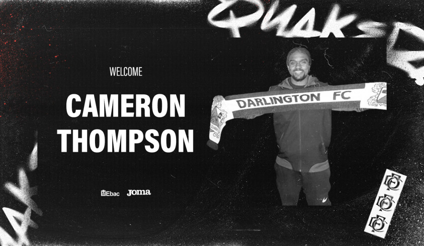 Quakers sign striker Cameron Thompson