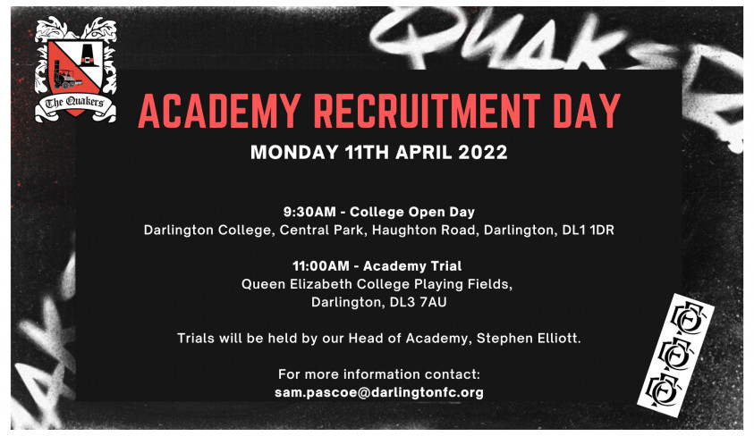 Come to our Academy Recruitment Day