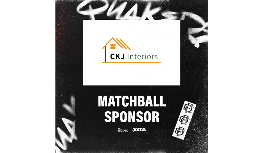 Thanks to our Curzon Ashton matchball sponsors -- CKJ Interiors!