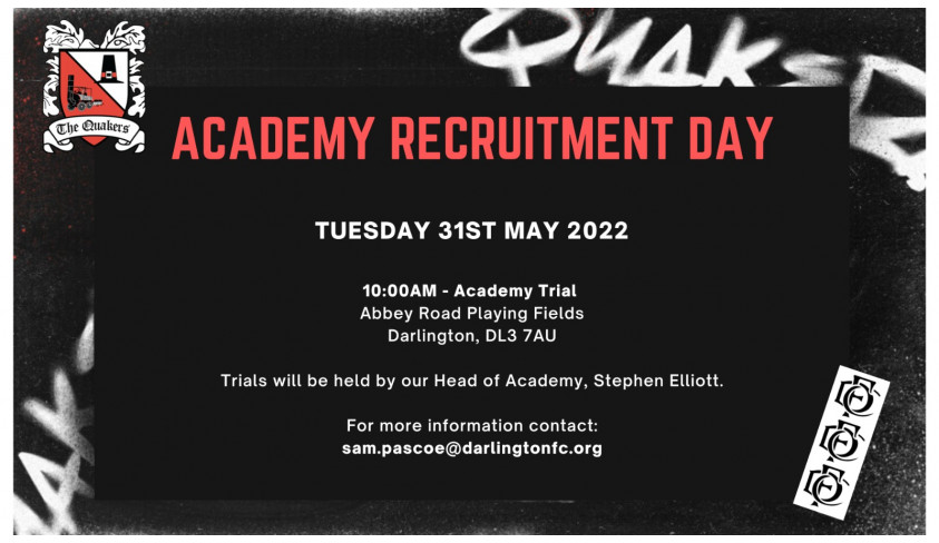 Come to our Academy Recruitment Day