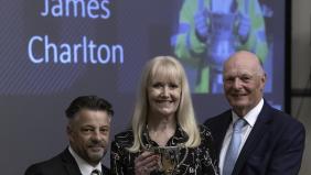 James Charlton wins the Harvey Madden award