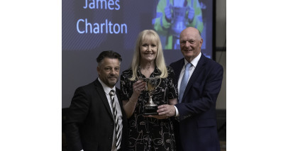 James Charlton wins the Harvey Madden award