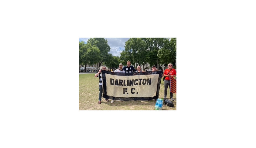 Fair Game: DFC fans in London march with Peter Crouch