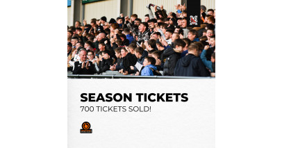 Season ticket sales pass 700 mark!