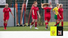 Women's team in action on Tuesday