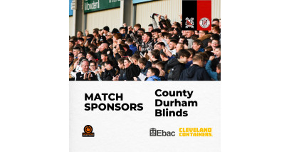 Thanks to our match sponsors County Durham Blinds