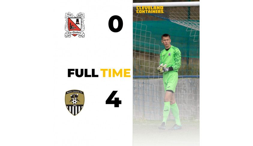 The Quaker U19's beaten at home to Notts County