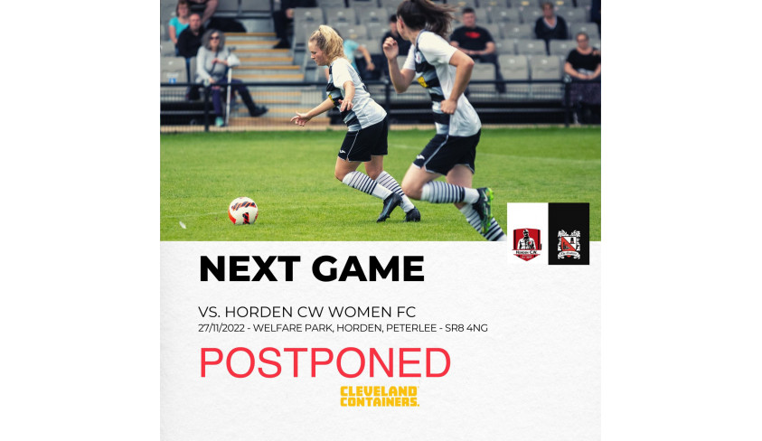 Women's game postponed