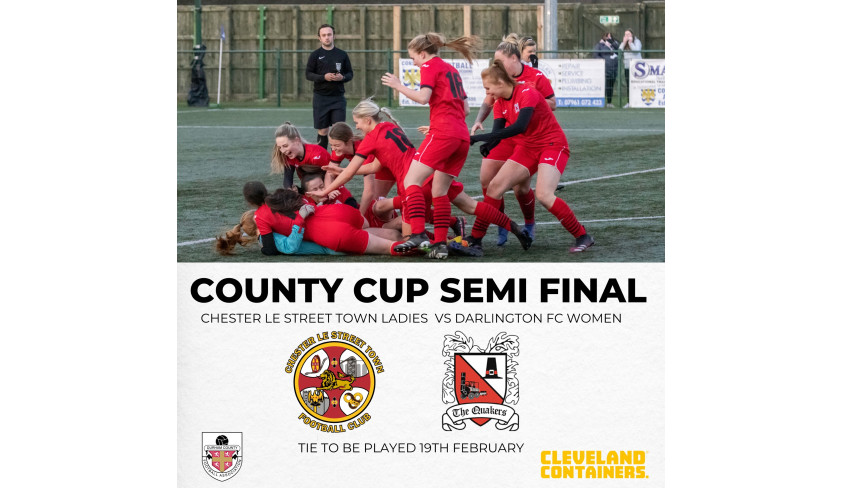 Darlington Women drawn away in cup semi final