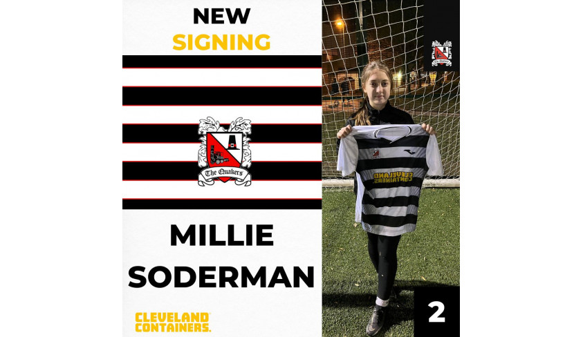 Darlington Women sign Millie Soderman