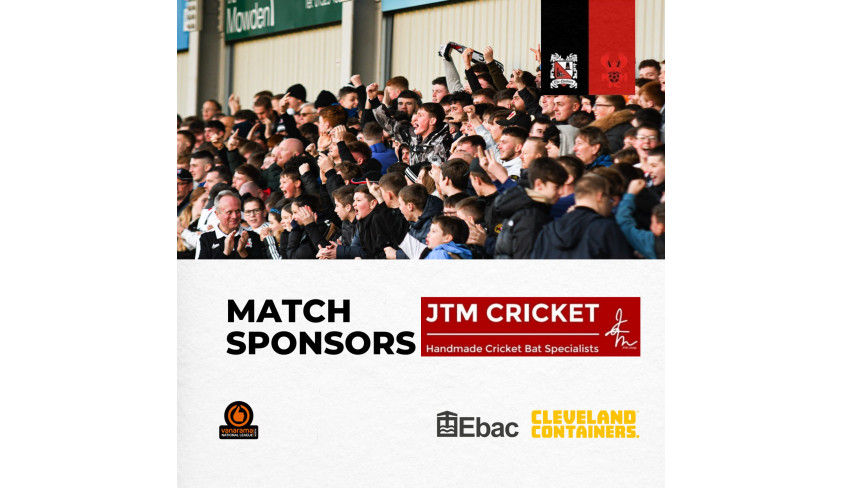 Thanks to our match sponsors: JTM Cricket