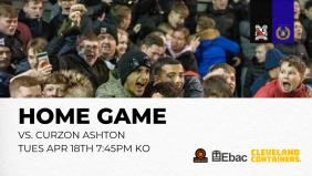 Curzon Ashton game re-arranged