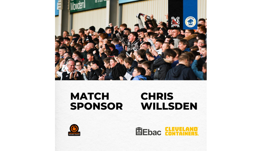 Thanks to our match sponsor: Chris Willsden