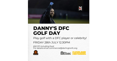 Come and join us on Danny's Darlington FC Golf Day