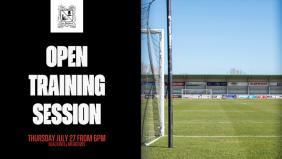 Open Training session on Thursday