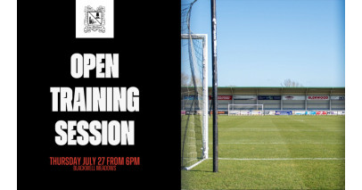 Open Training session on Thursday