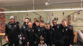Quakers players and staff visit Darlington Memorial Hospital