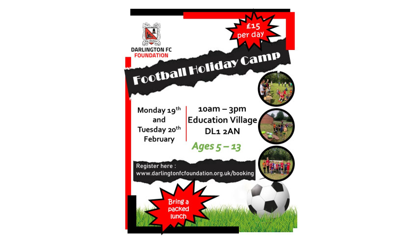 Book your place here for our half term holiday football camp
