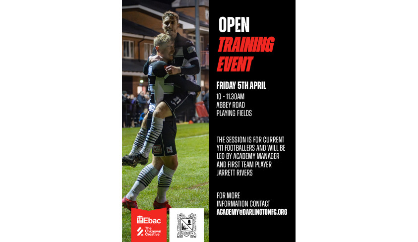Come to our Academy Open Training Event!